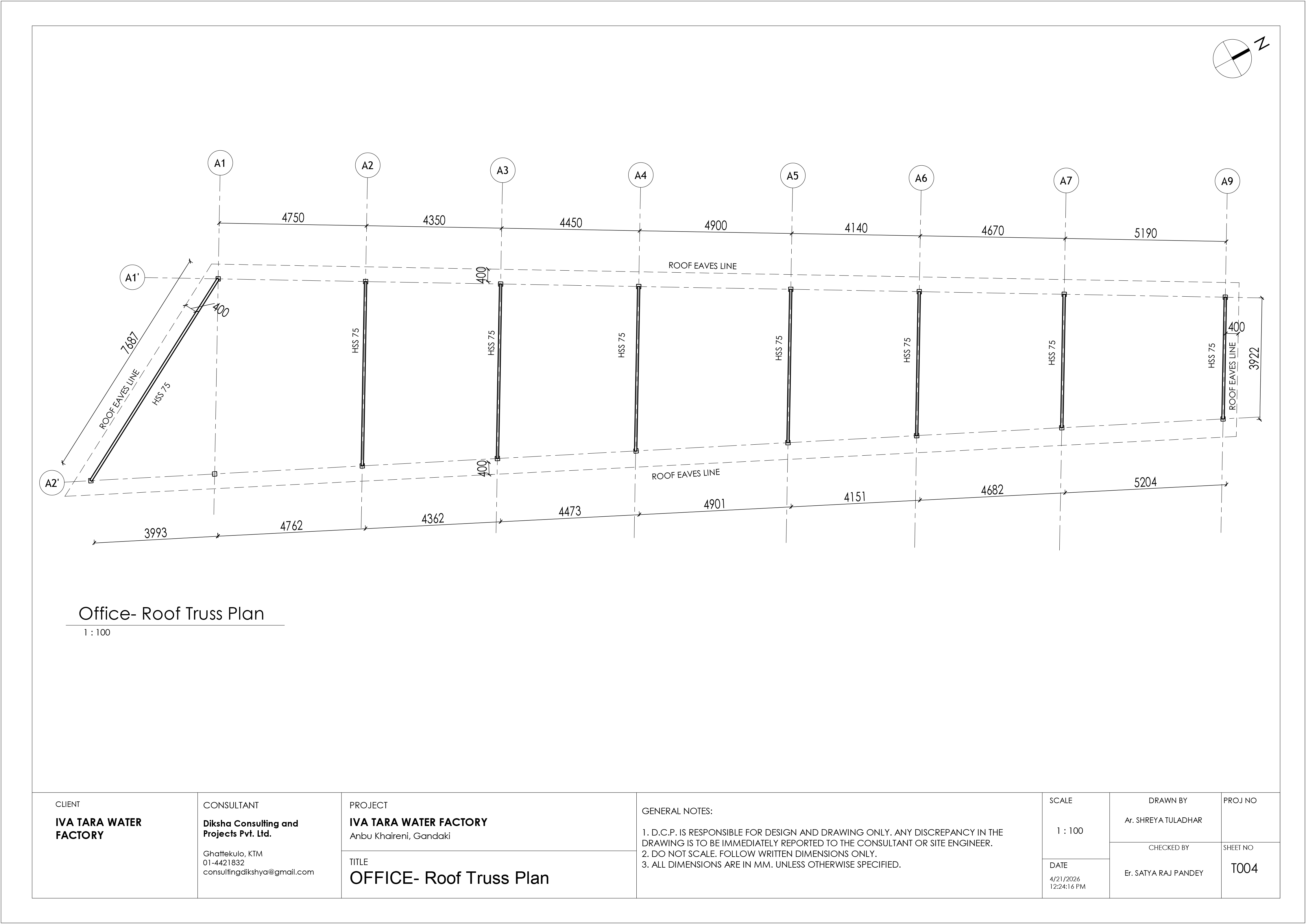 office - roof truss plan